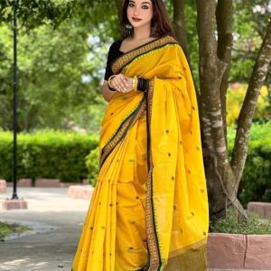 Alternative view of Pure Aarong Cotton Nakshi Pair Saree AC003